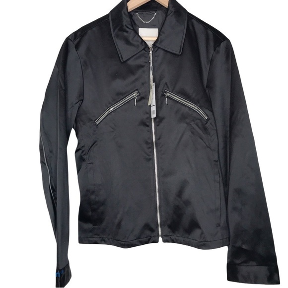 MNG men’s black lightweight zip up jacket M - Picture 1 of 10